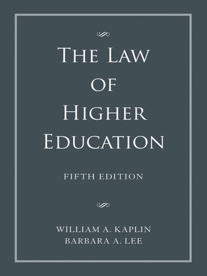cover image of The Law of Higher Education, 2 Volume Set